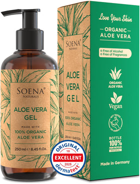Soena front packaging showing organic label and unscented benefit