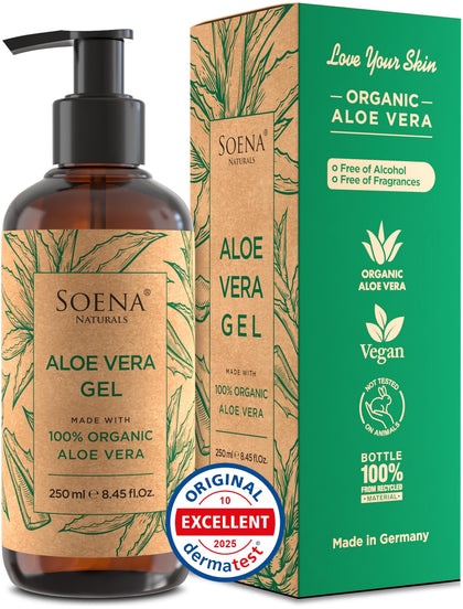 Soena front packaging showing organic label and unscented benefit