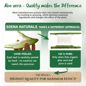 Soena ingredient label displaying certified organic sourcing transparency