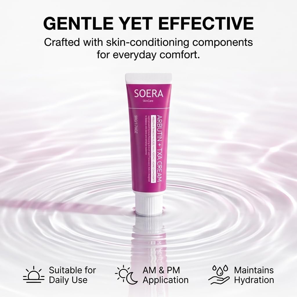 SOERA cream applied on skin demonstrating smooth blend and comfort