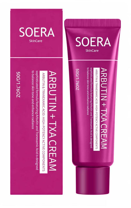 SOERA front jar view showing product packaging and brightening promise