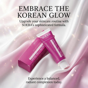 SOERA lifestyle bathroom setting showing routine-friendly skincare placement