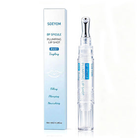 SOEYOM bottle front view showing compact plumping serum for travel
