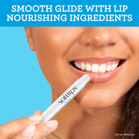 Softlips label close-up emphasizing SPF 20 protection and everyday use