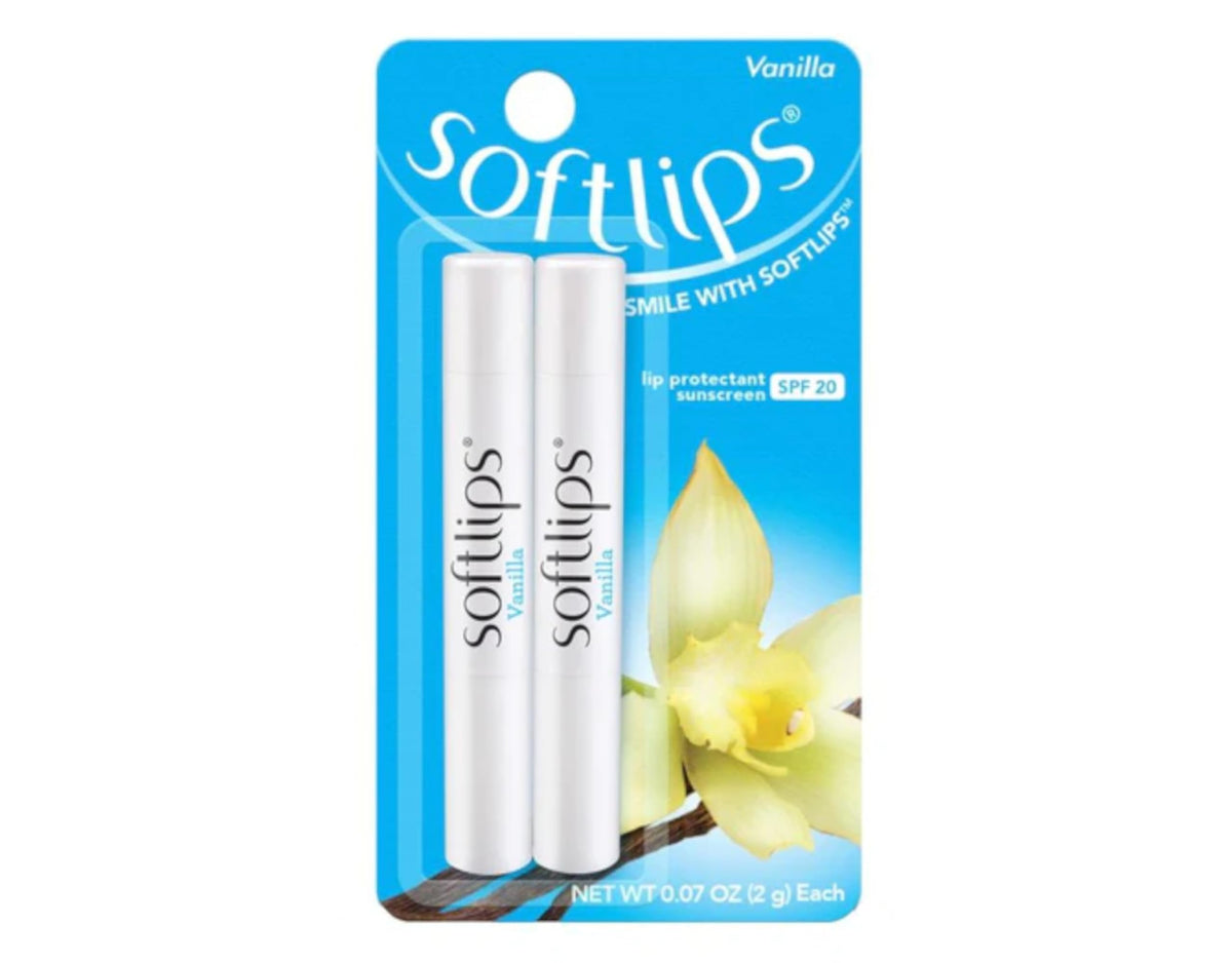 SoftLips stick in hand demonstrating portable size and ease