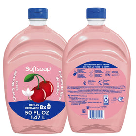 Softsoap bottle back showing product information and pH-balanced claims