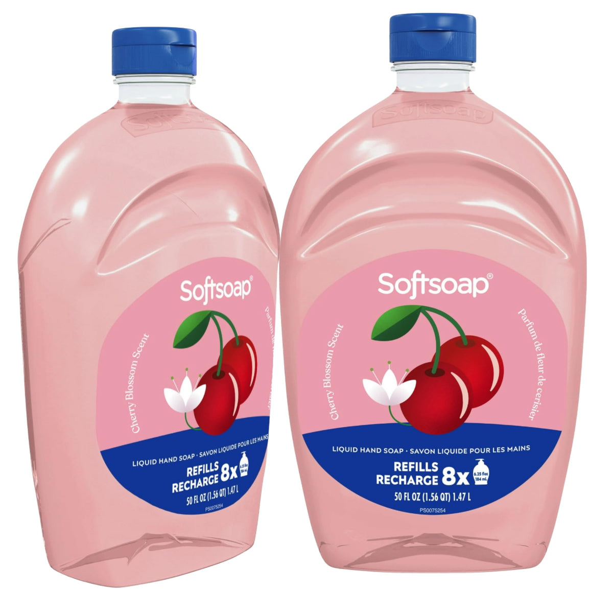 Softsoap bottle cap and label detail highlighting ingredients and claims