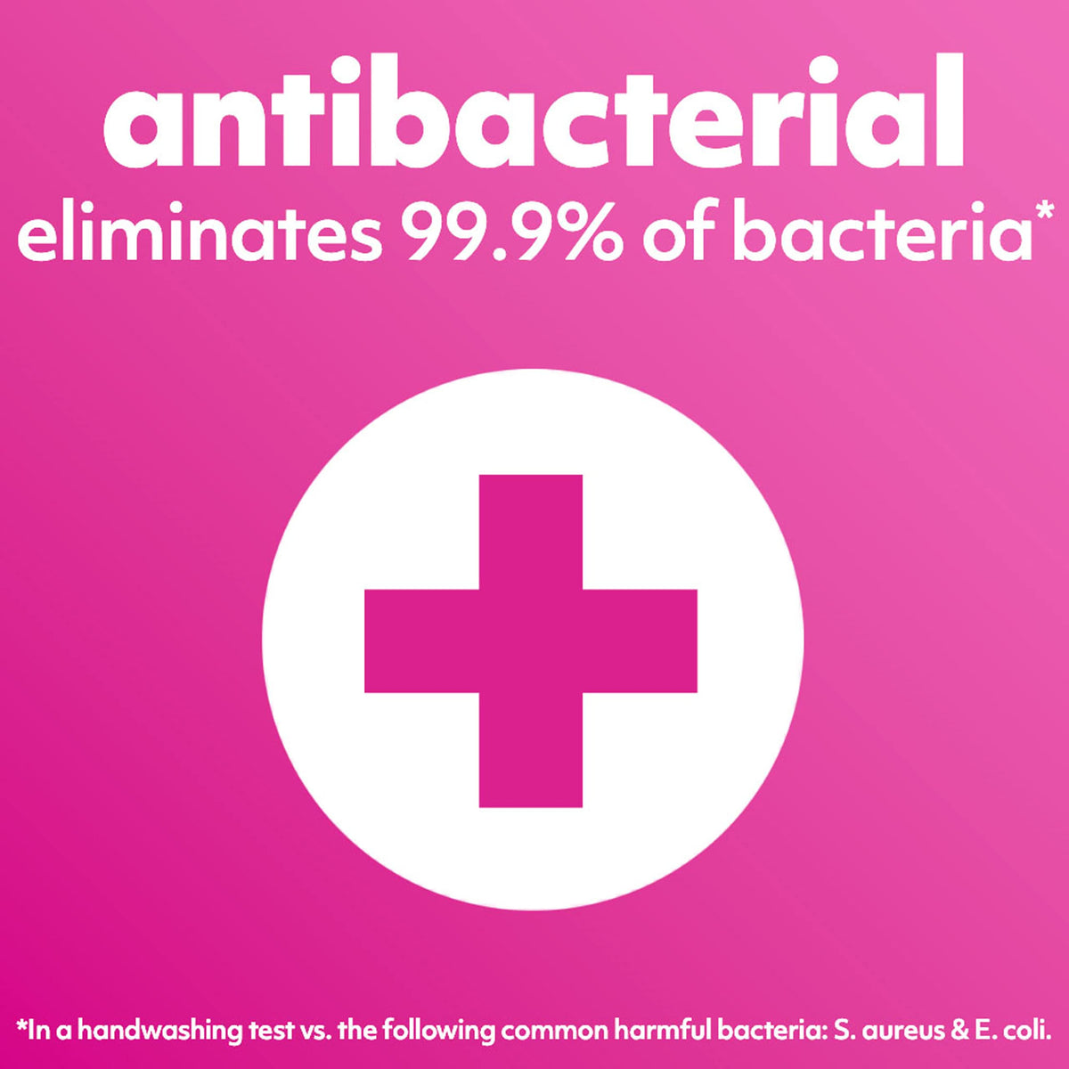 Softsoap recyclable bottle label highlighting reduced plastic waste benefit