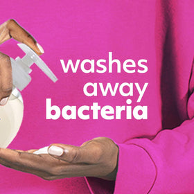 Softsoap ingredient label close-up showing dermatologist-tested moisturizing benefit