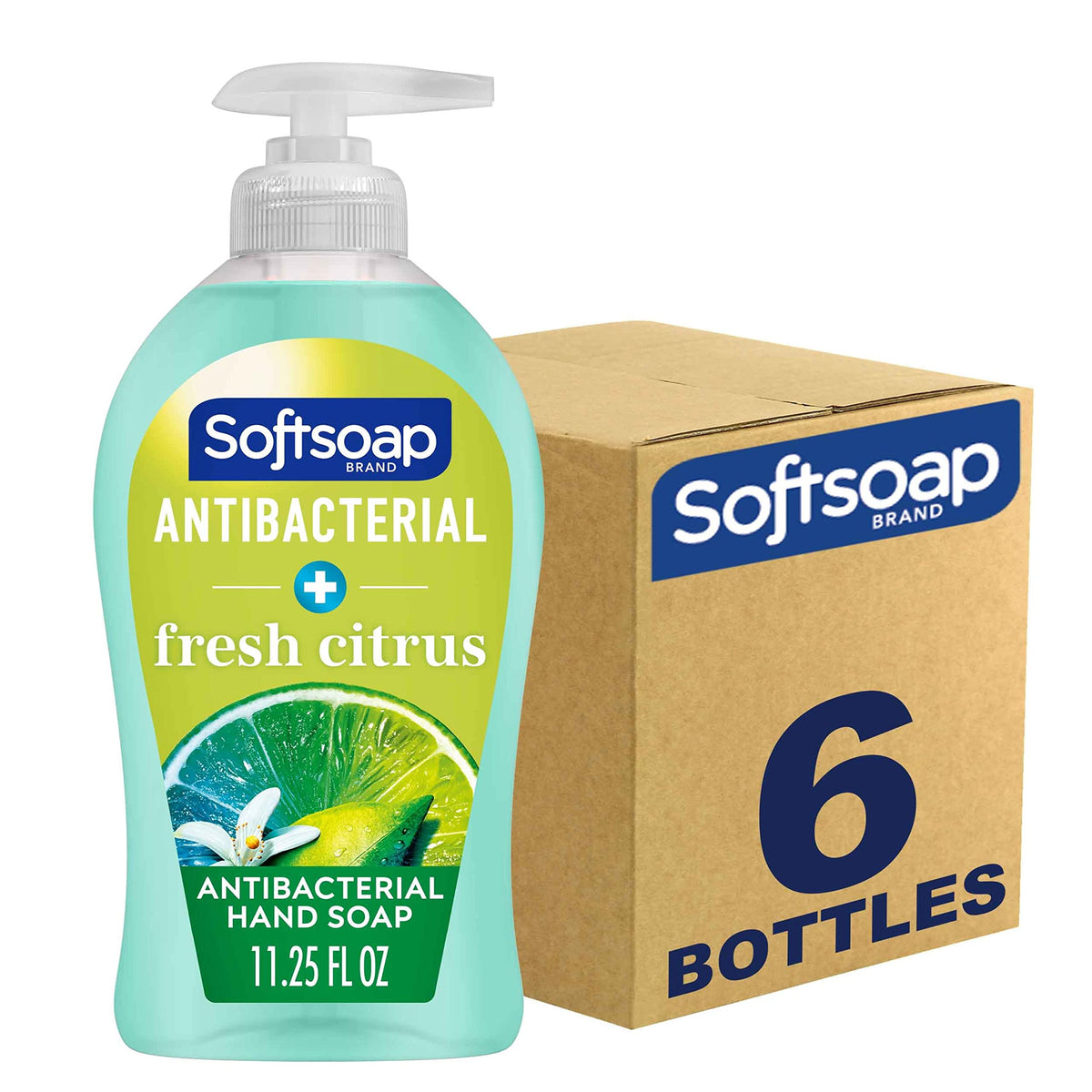 Softsoap front packaging shows label and citrus scent benefit