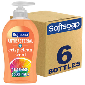 Softsoap front packaging showing crisp clean bottles and clear labeling for easy identification