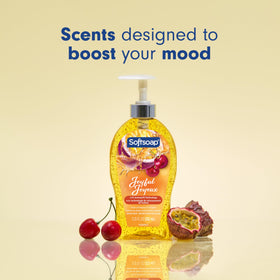 Softsoap gel texture close-up with visible moisture beads for softer hands
