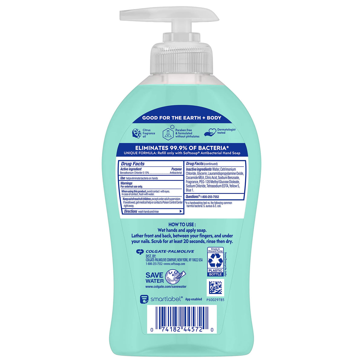 Softsoap bottle on bathroom sink showing everyday use benefit