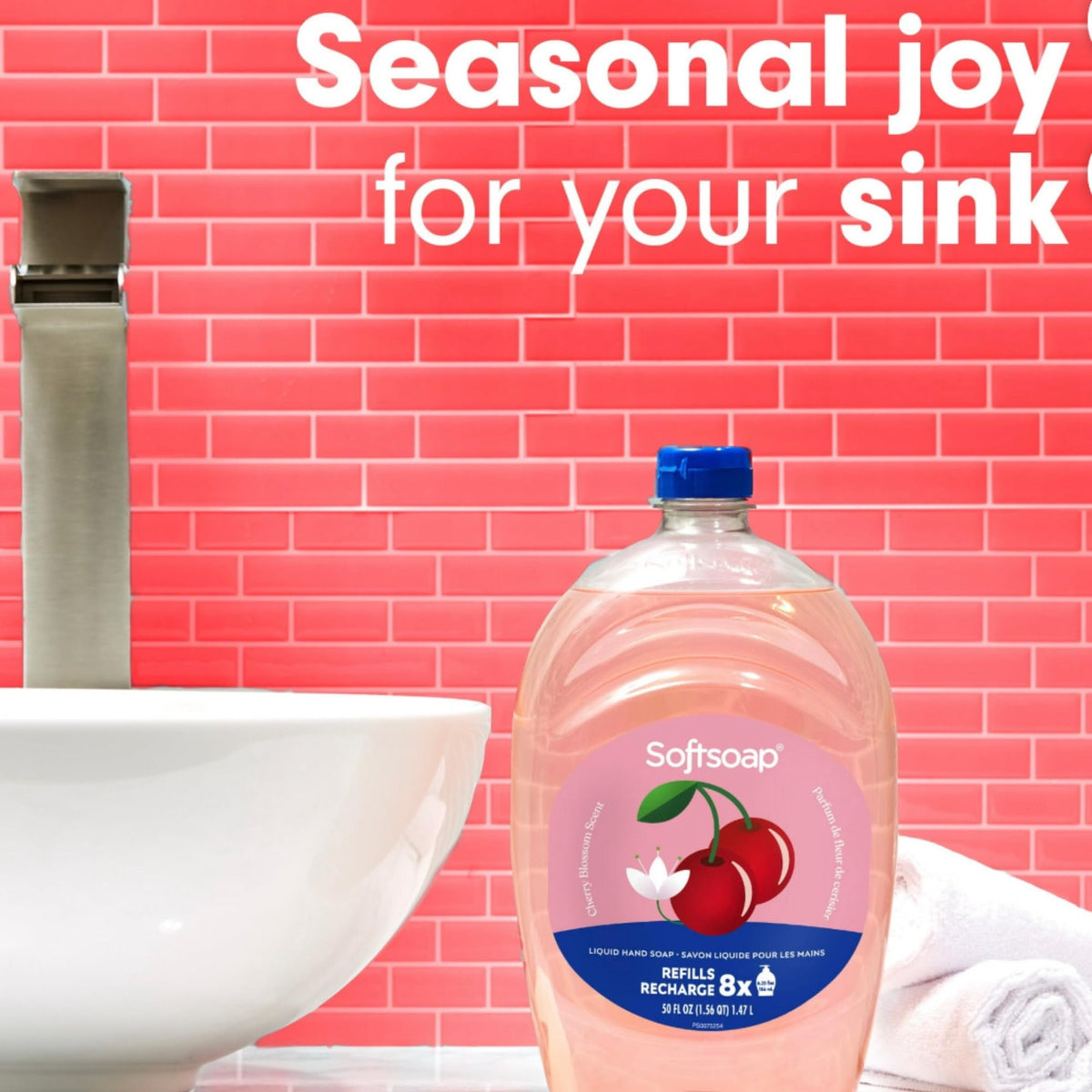 Softsoap displayed at a kitchen sink creating a fresh seasonal mood