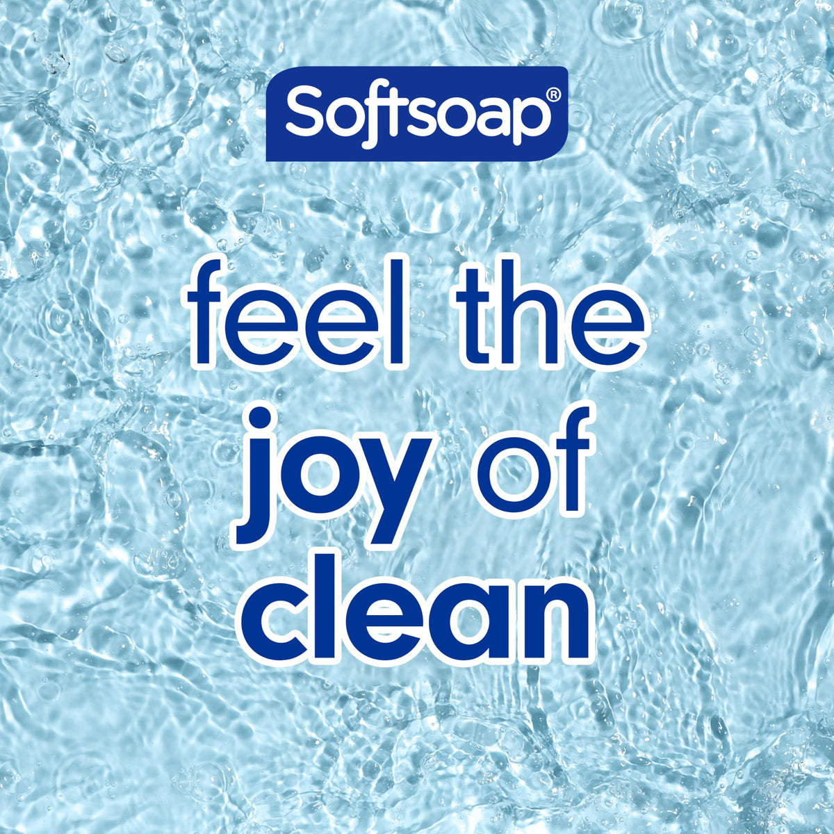 Softsoap lather splash illustrating rich foam and gentle cleanse benefit