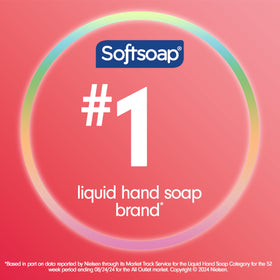 Softsoap pump close-up dispensing foam for easy dosing and mess reduction benefit
