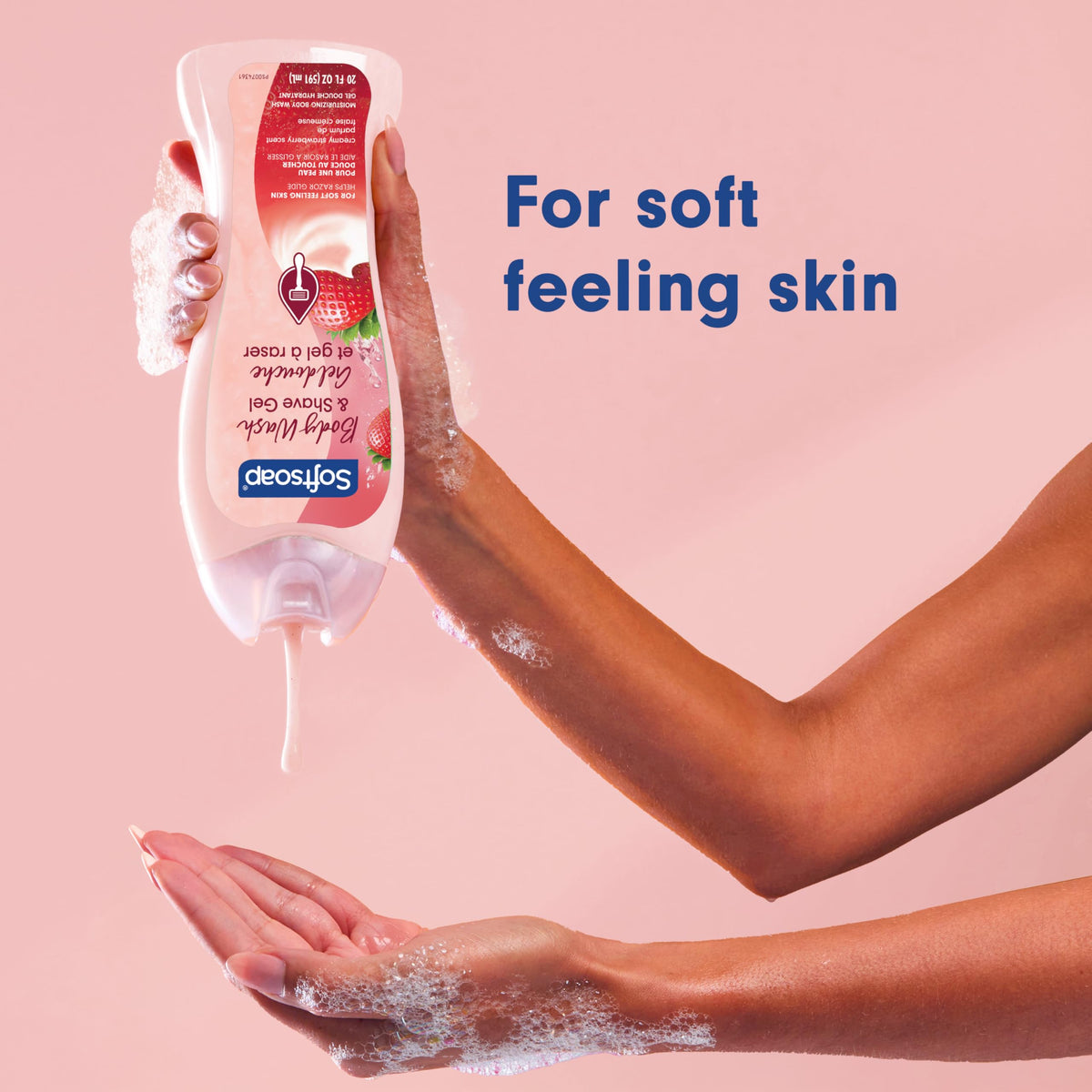 Softsoap lather texture close-up demonstrating moisturizing foam