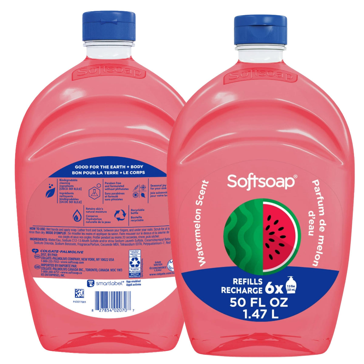 Softsoap bottle cap detail showing secure seal and spill prevention