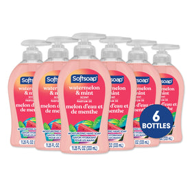 Softsoap front packaging showing watermelon and mint scent for fresh-smelling hands