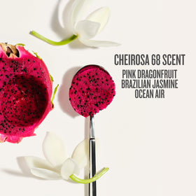 Sol de Janeiro fragrance notes display evoking Cheirosa 68 scent benefit