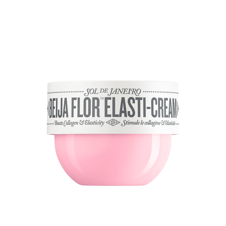 Sol de Janeiro jar front view showing product branding and size benefit