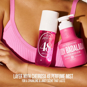 Sol de Janeiro open cap dispensing lotion showing controlled application benefit