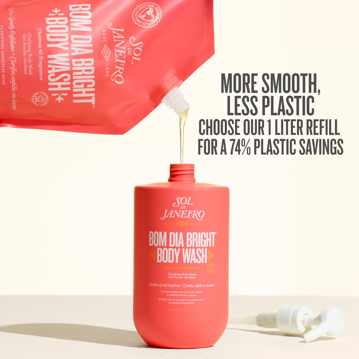 Sol de Janeiro stacked with Bom Dia Cream showing layering routine and amplified brightening benefit