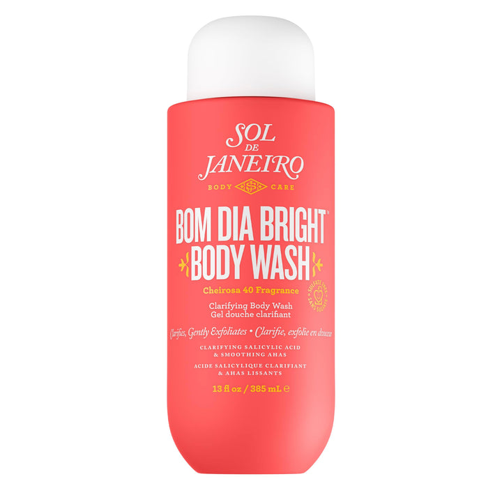 Sol de Janeiro front packaging showing 385mL bottle and branding benefit of smooth skin