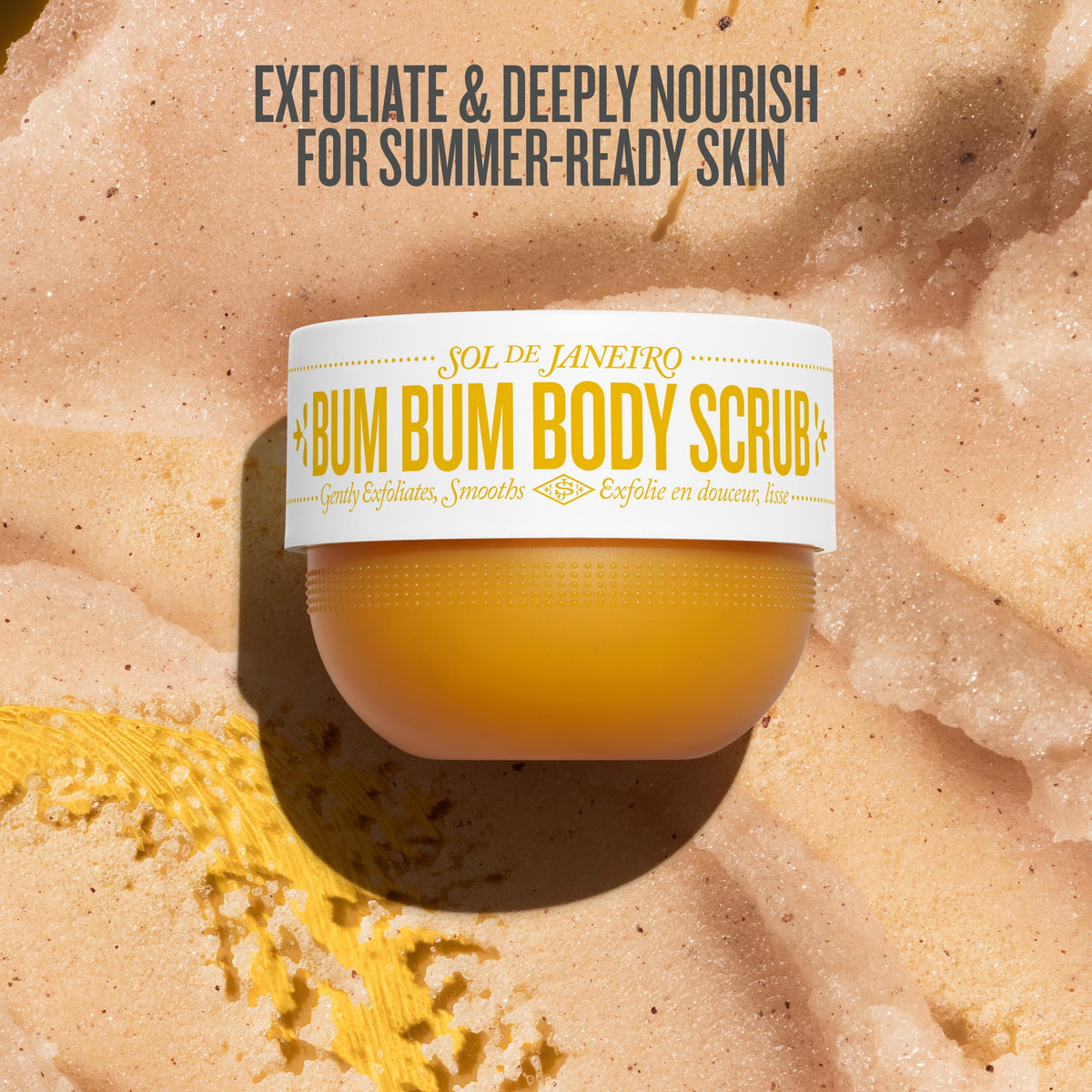 Sol de Janeiro Bum Bum Body Scrub granules detail for gentle exfoliation