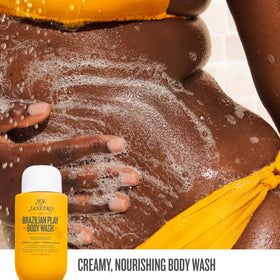 Sol de Janeiro Bum Bum Cream texture swipe showing fast-absorbing hydration