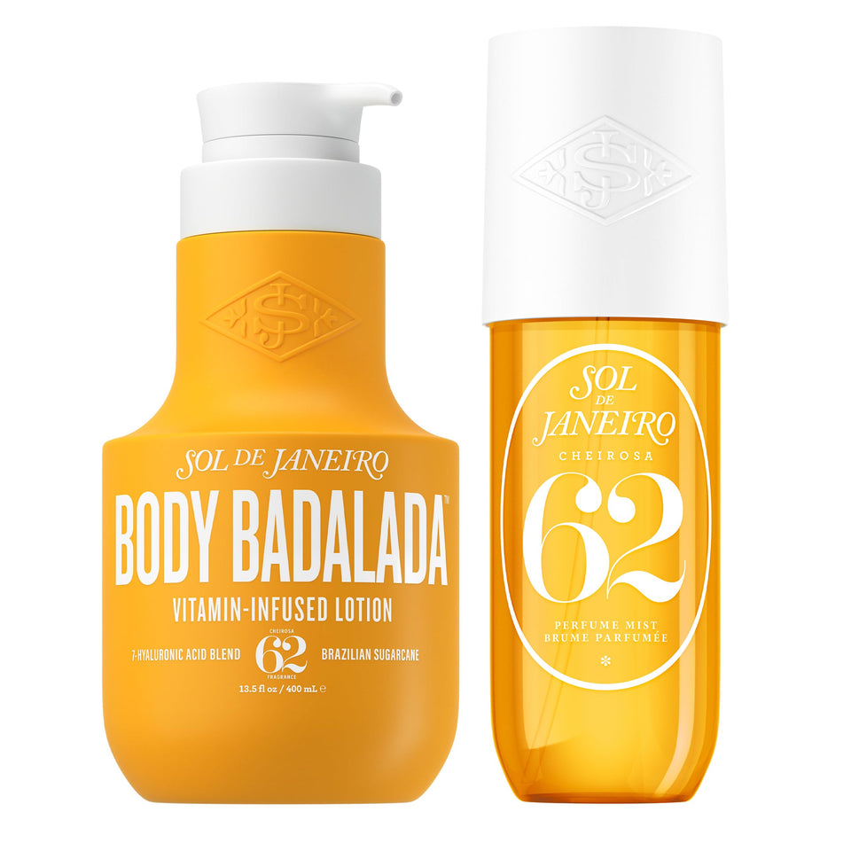 Sol de Janeiro bundle front view showing lotion and mist, perfect for gifting