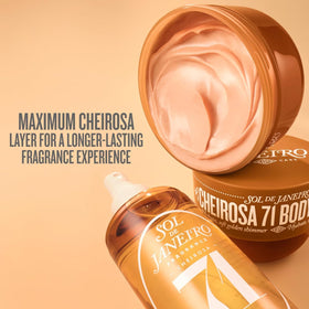 Sol de Janeiro cream texture closeup displaying hydrating golden shimmer