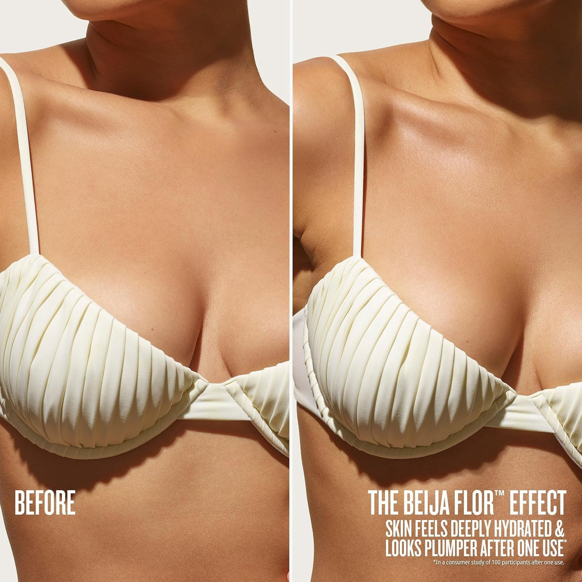 Sol de Janeiro cream dispensed on arm demonstrating smoothing hydration