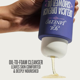 Sol de Janeiro pump dispensing foam demonstrating easy application