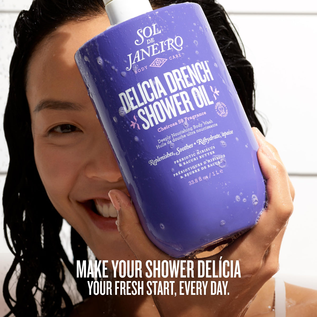 Sol de Janeiro Delícia Drench with body butter and mist showing layering routine