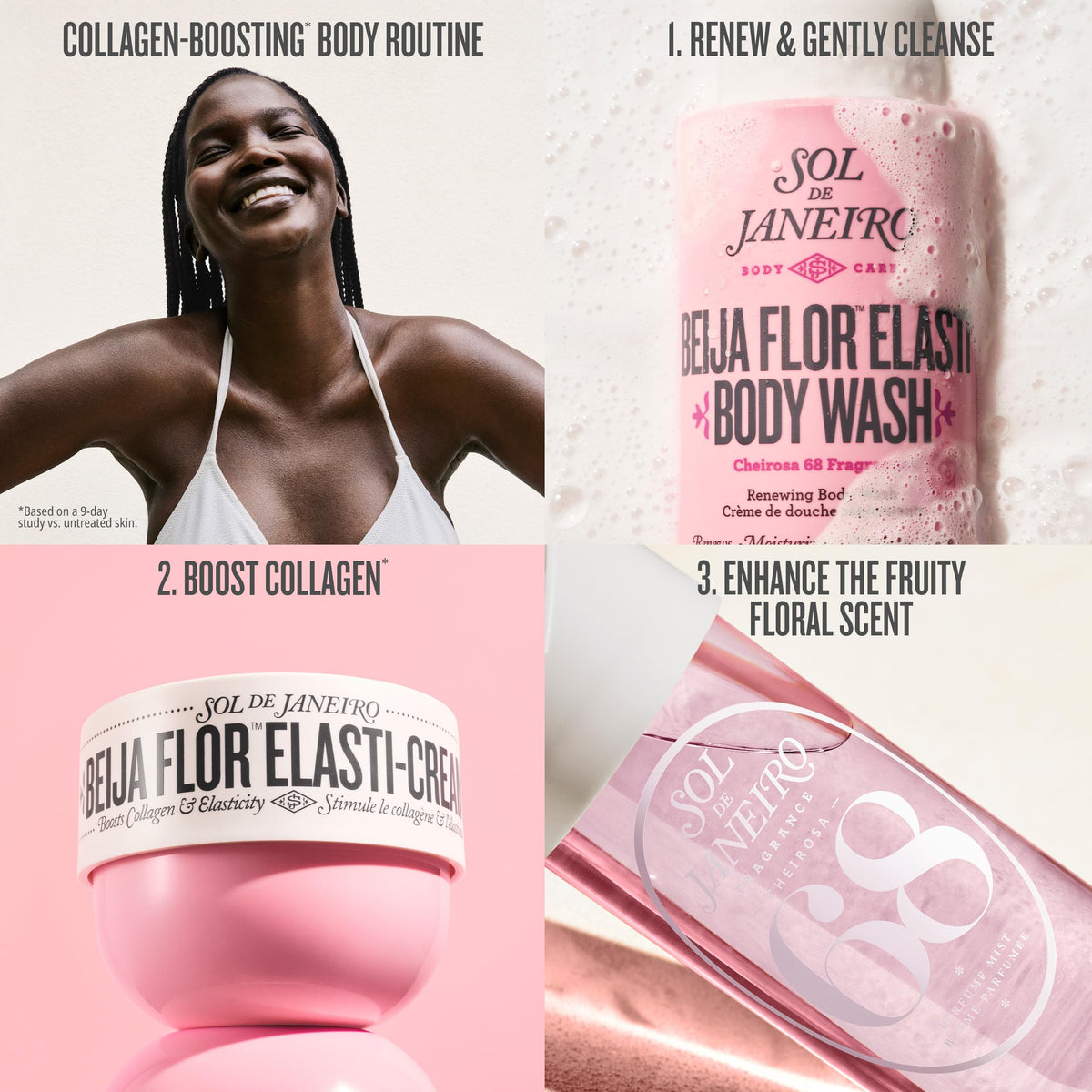 Sol de Janeiro lifestyle beach garden scene evoking joyful scent benefit