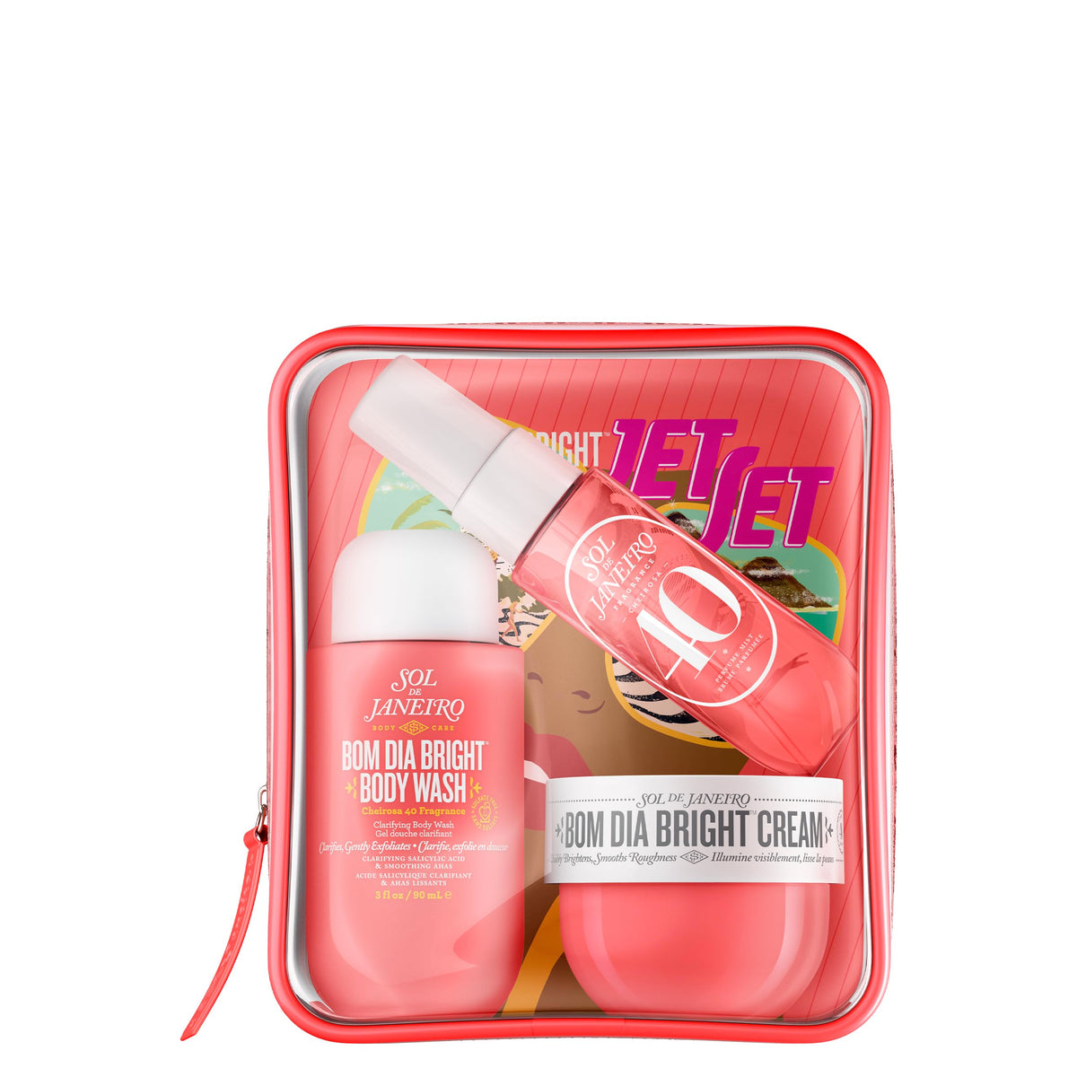 Sol de Janeiro front packaging showing compact travel kit and convenience