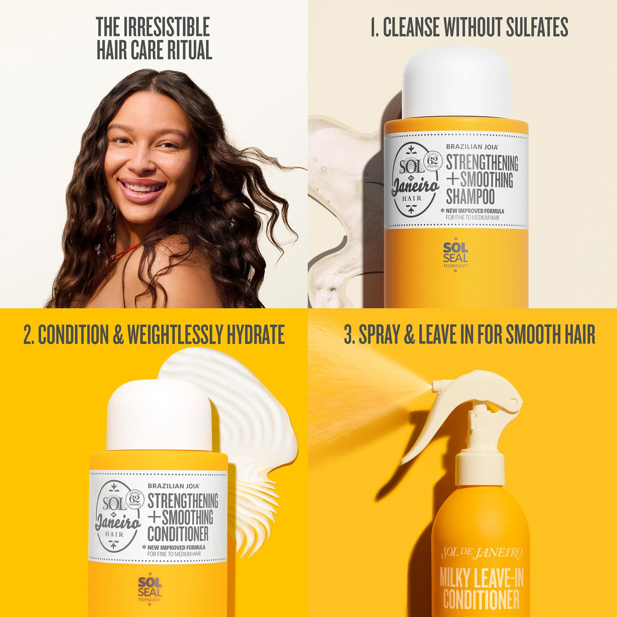 Sol de Janeiro creamy lather in hand showing gentle cleanse and soft skin result