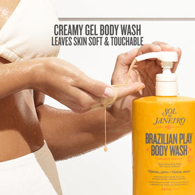 Sol de Janeiro refill pouch back label highlighting ingredients and directions