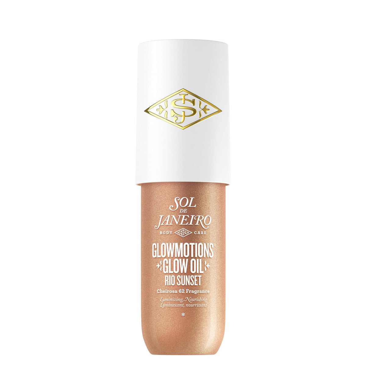 Sol de Janeiro front bottle shot showing sleek packaging and travel-friendly size