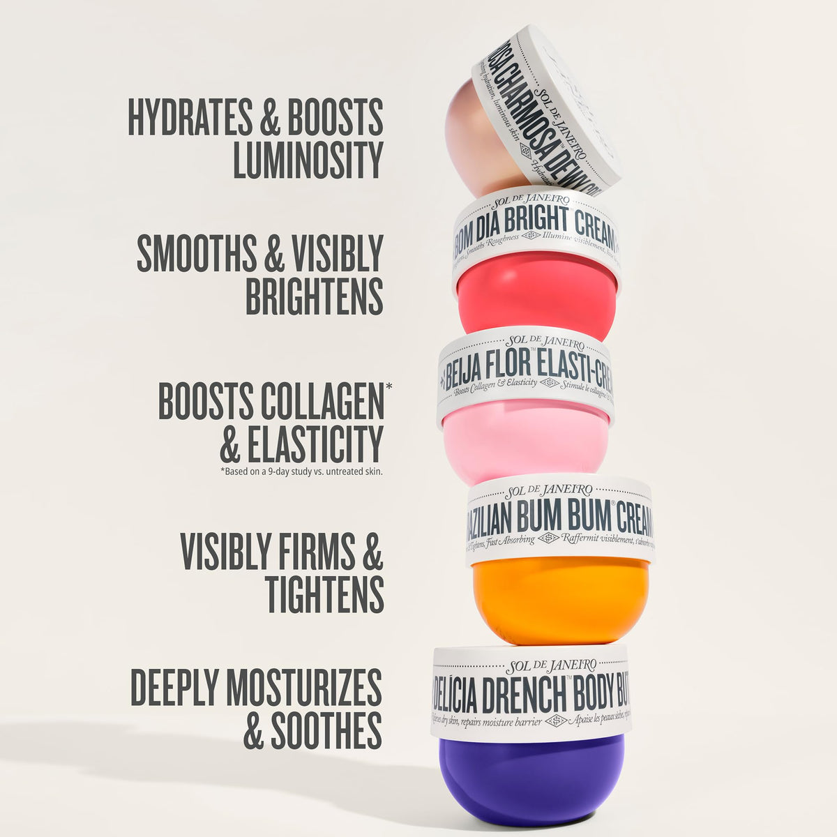 Sol de Janeiro cream inside a travel pouch illustrating portability and on-the-go hydration