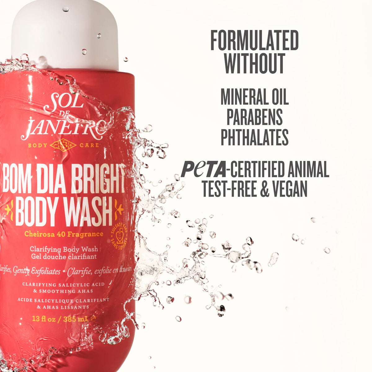 Sol de Janeiro pouch material and seal detail indicating sustainable packaging choice