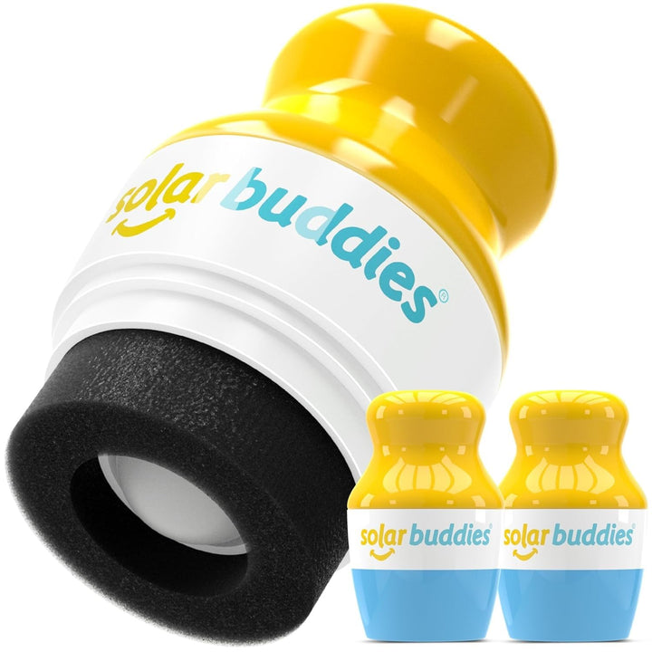Solar Buddies front packaging showing applicator and travel-friendly design