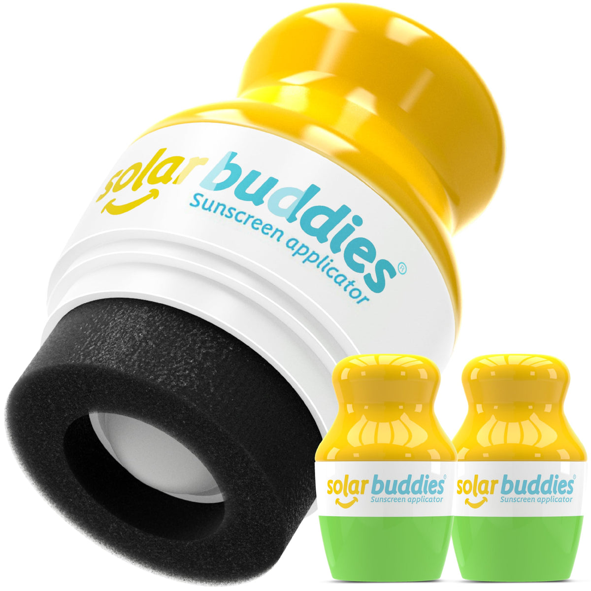 Solar Buddies front view of green duo showing compact travel-friendly design