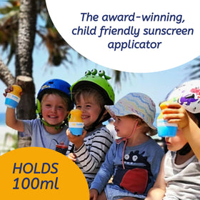 Solar Buddies close-up of roller sponge demonstrating even sunscreen spread