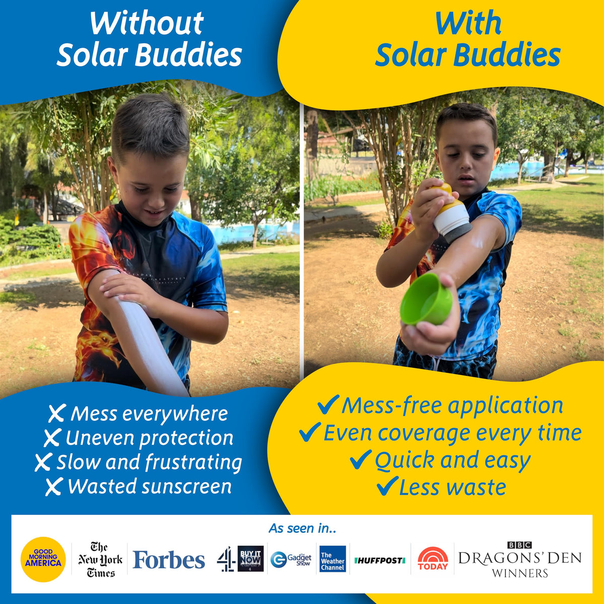 Solar Buddies replaceable sponge head removed, emphasizes easy maintenance