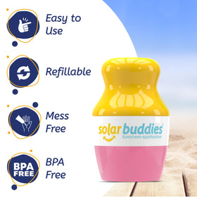Solar Buddies sponge texture close-up highlighting soft applicator for smooth coverage