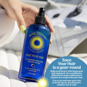 Solar Recover before and after hair ends shows reduced frizz and smoother finish