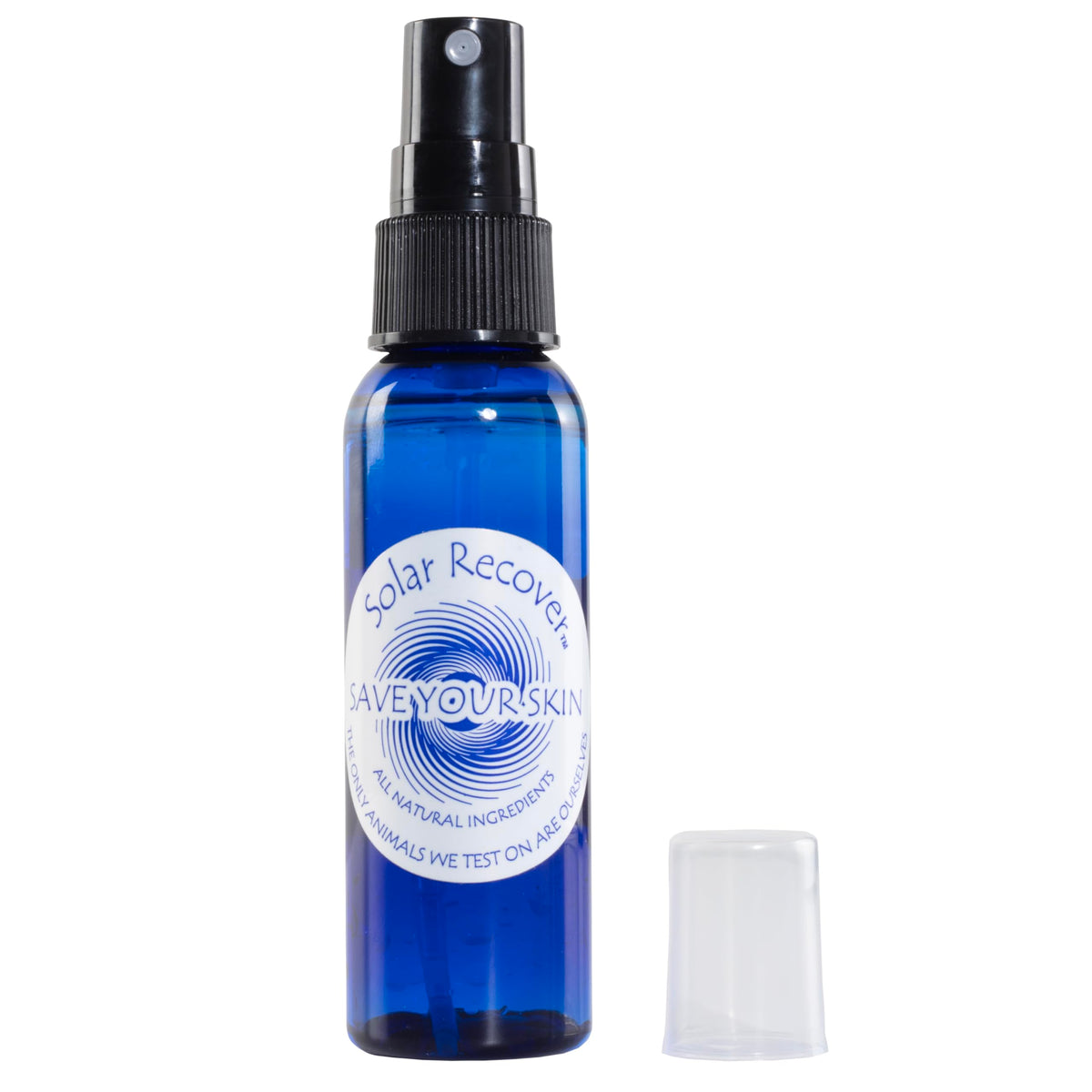 Solar Recover front bottle view showing travel-friendly packaging and relief