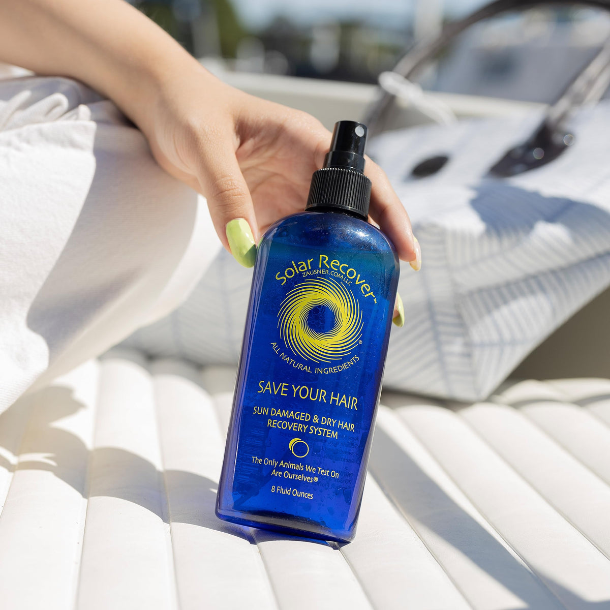Solar Recover ingredients display with calendula and coconut for natural care
